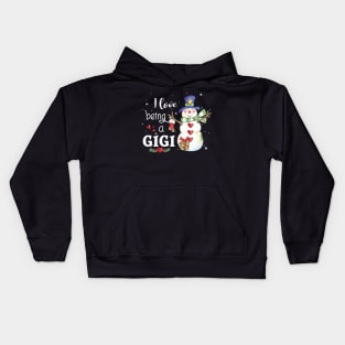 I Love Being A Gigi Christmas Kids Hoodie